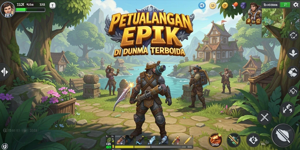 Screenshot 33ZK terlihat menampilkan aksi petualangan seru.