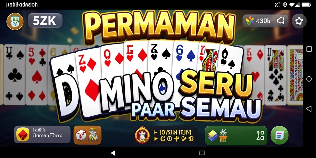 Tampilan gameplay seru dari permainan Domino 5ZK.