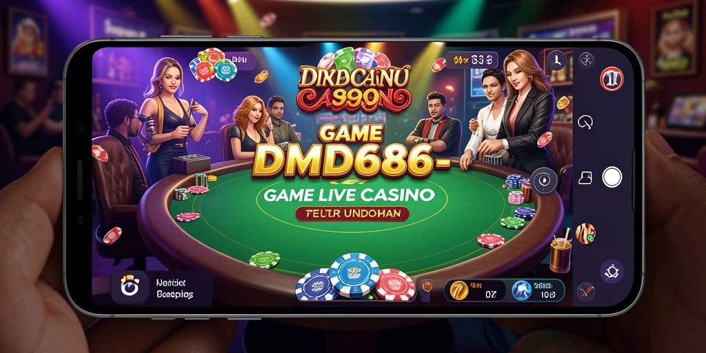 Tampilan gameplay DMD686 yang mendebarkan dalam suasana Live Casino.