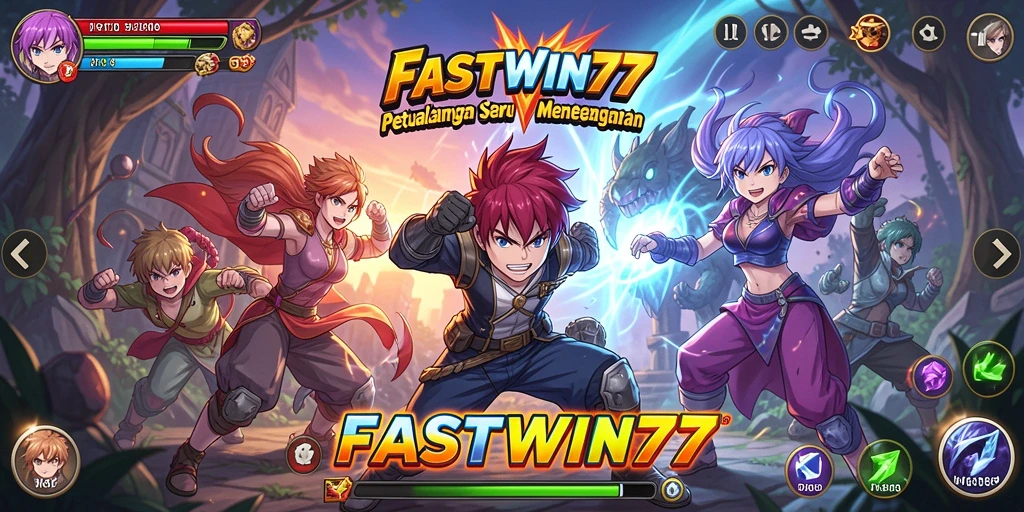 Tampilan gameplay menarik dari FASTWIN77 yang menampilkan karakter Anime.