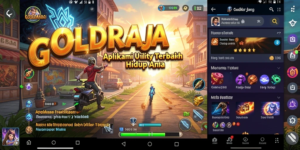 Tampilan aplikasi GOLDRAJA yang memudahkan navigasi dan penggunaan fitur Utility.