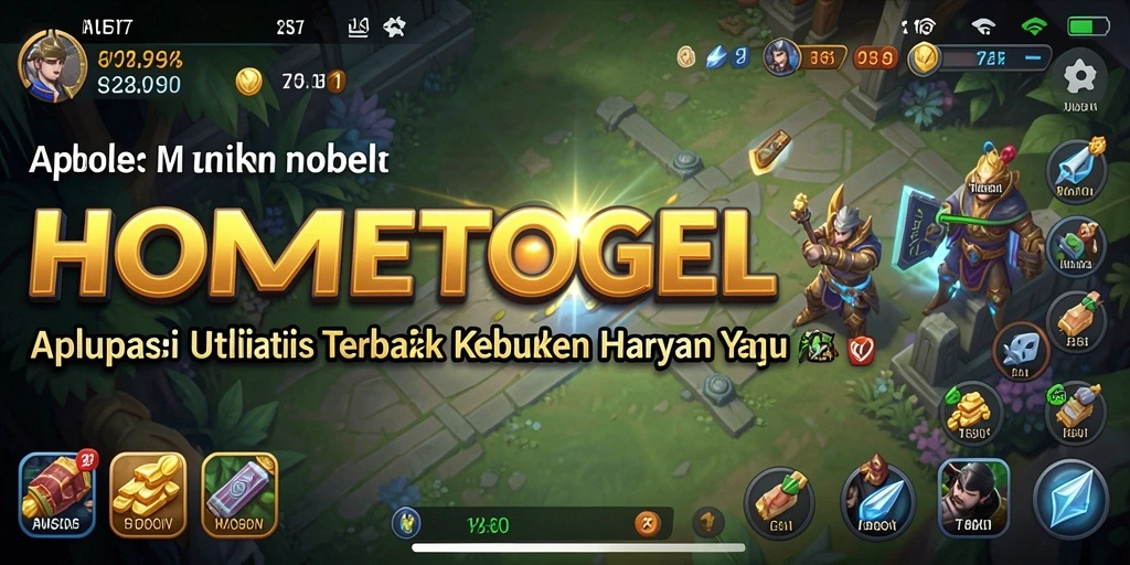 Screenshot utama dari HOMETOGEL menampilkan antarmuka aplikasi yang sederhana.