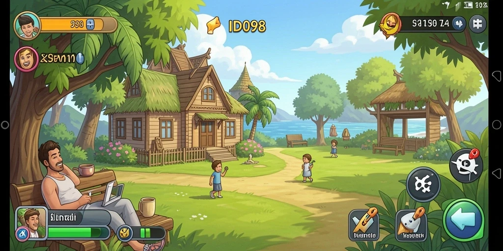 Tampilan gameplay menarik dari ID098 dengan elemen casual yang seru.