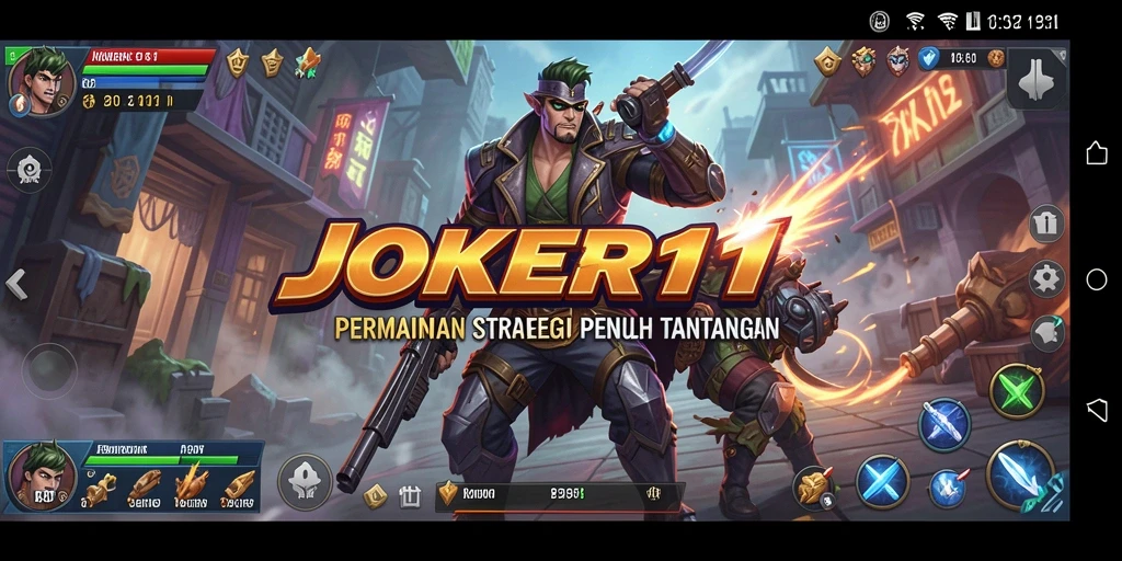 Tampilan yang dinamis dan menarik dari gameplay JOKER11.