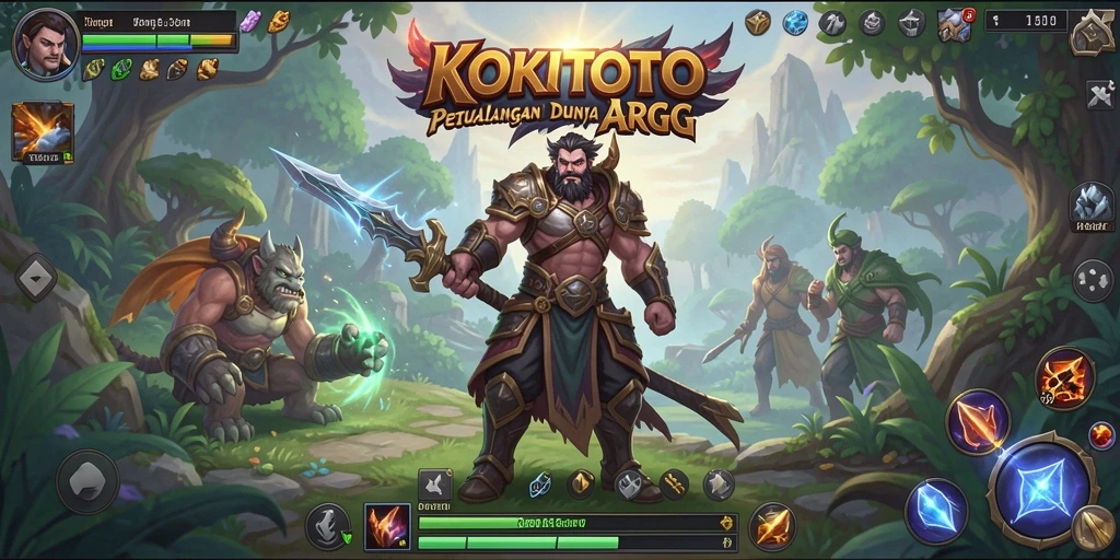 Screenshot KOKITOTO menampilkan aksi pertarungan epik dalam dunia ARPG.