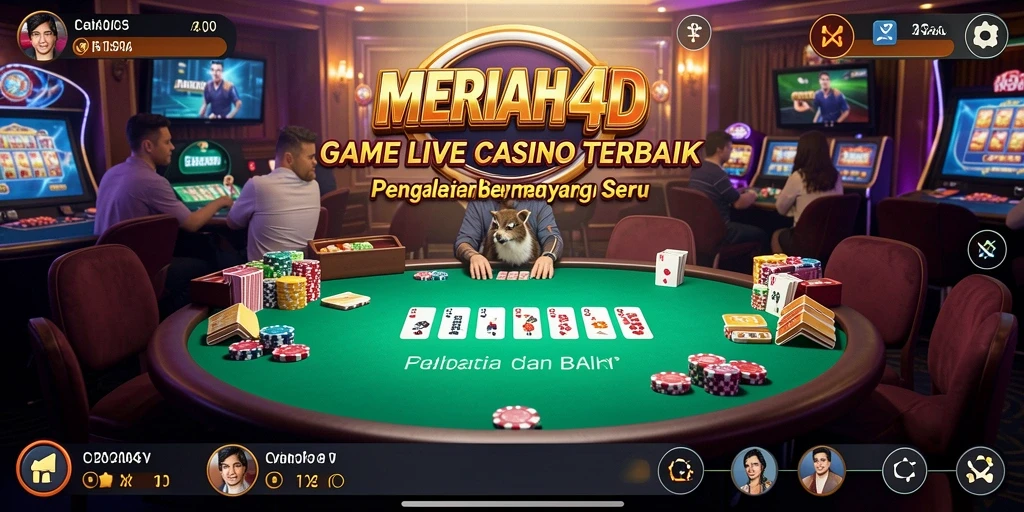 Gambaran gameplay Live Casino yang seru di MERIAH4D.