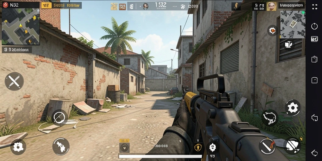 Gameplay seru dalam N32 dengan grafis FPS yang memukau.