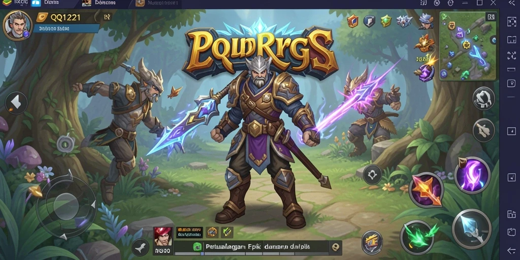Tampilan gameplay QQ1221 yang menampilkan aksi pertarungan seru.