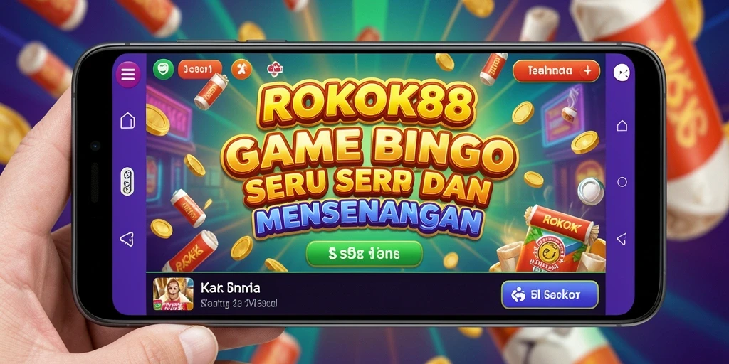 Tangkapan layar utama ROKOK88 menampilkan gameplay Bingo yang seru.