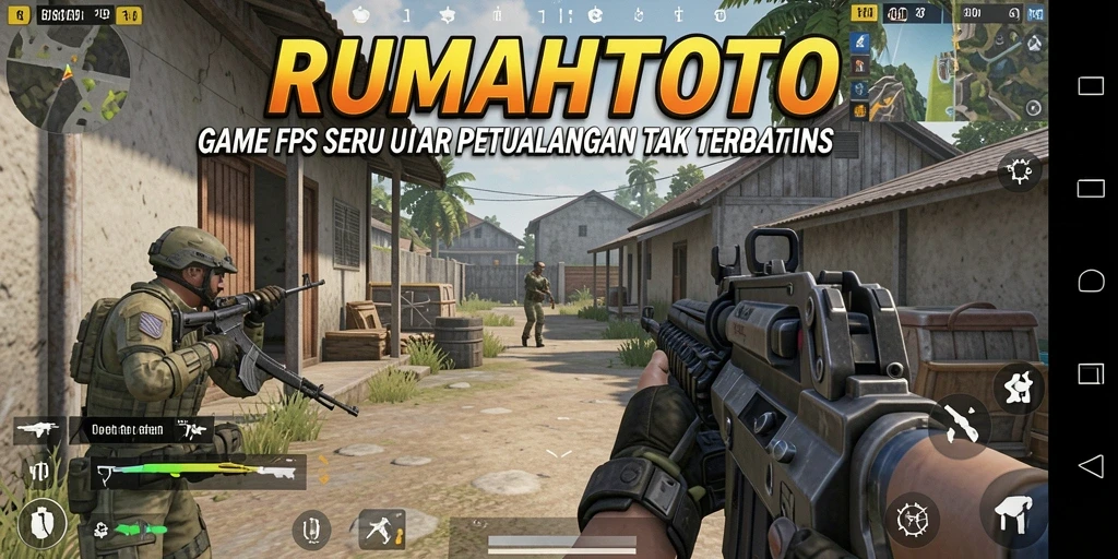 Tangkapan layar mencerminkan momen menegangkan dalam RUMAHTOTO saat berperang.